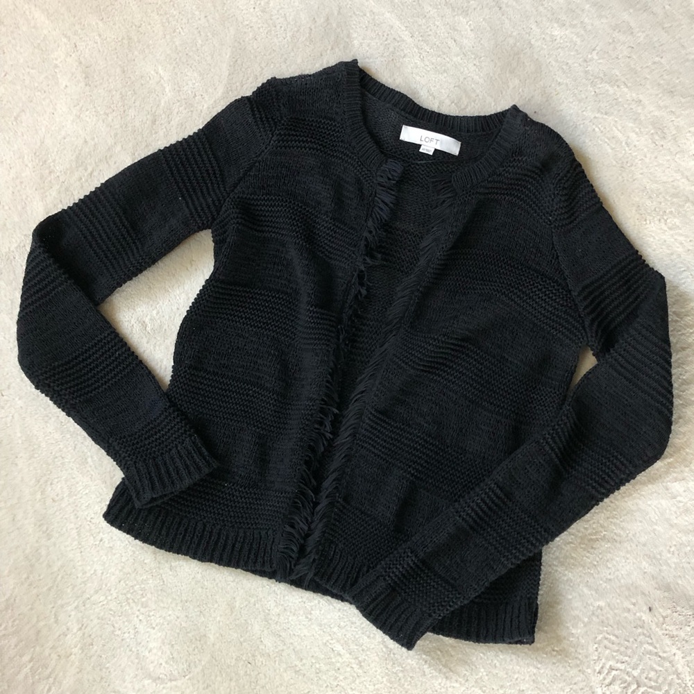 Ann Taylor LOFT Knit Black Sweater